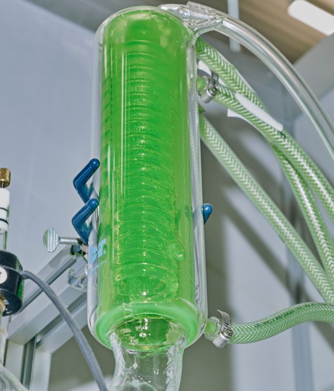 Green tube in AIRMADE Rocket Fuel Distillation process