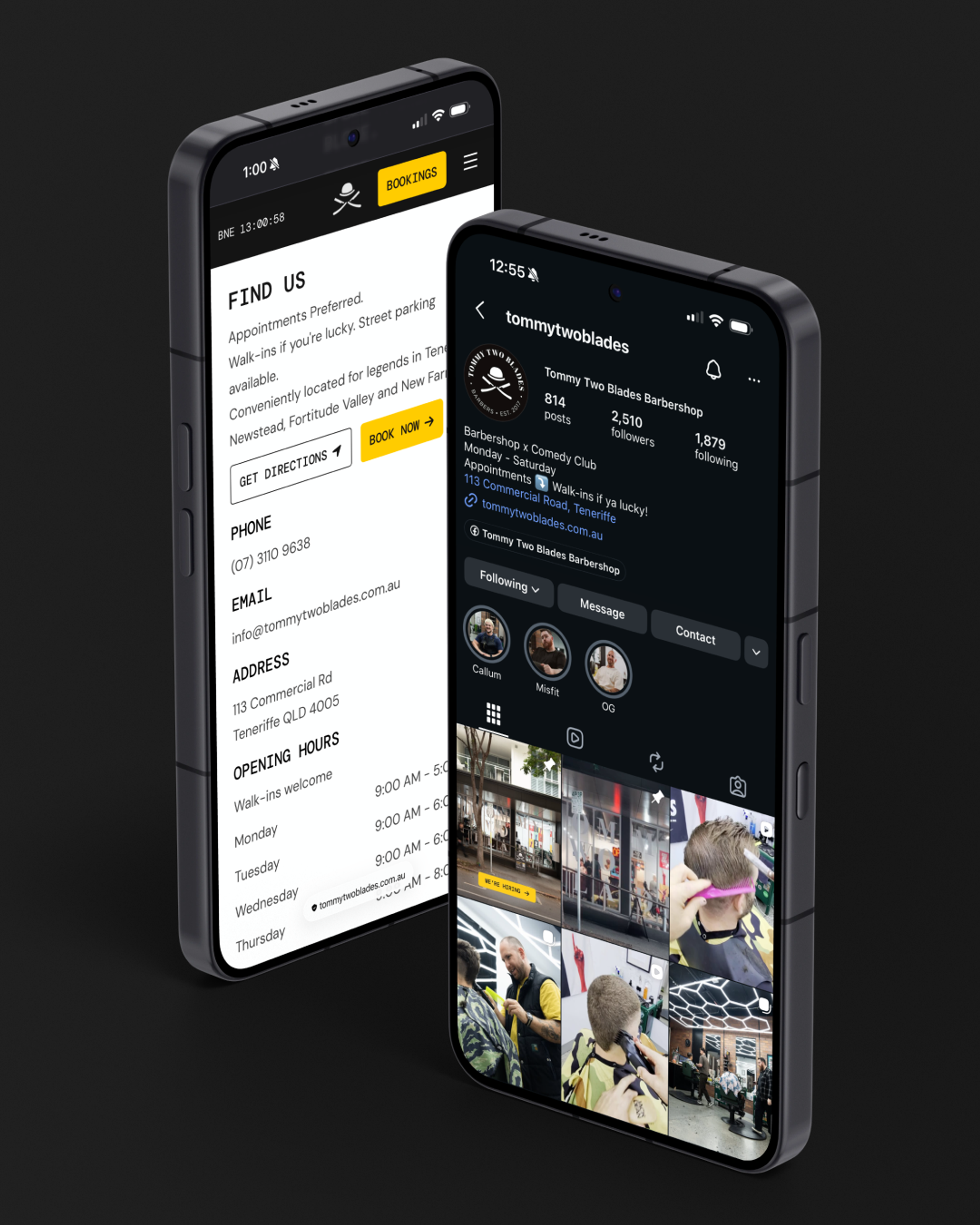Tommy Two Blades Phone Mockup