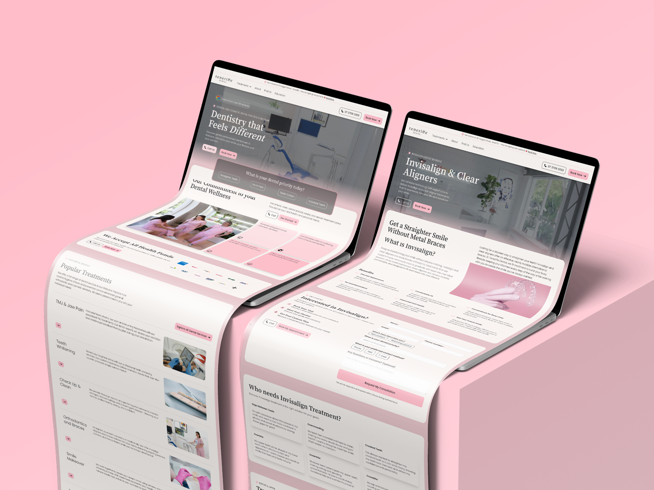 Teneriffe Dental Website Mockup 2