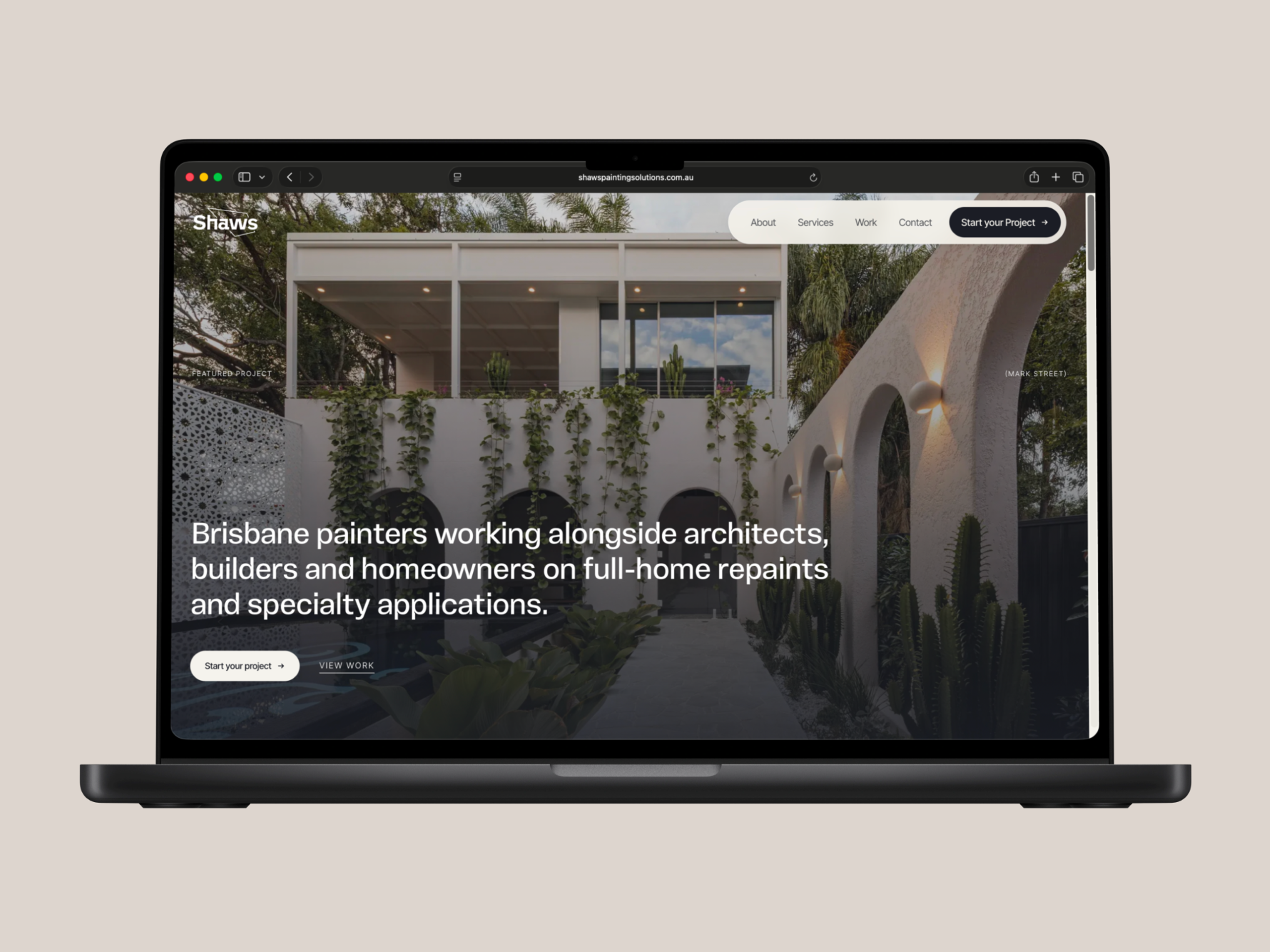 Shaws Painting Solutions Mockup 1
