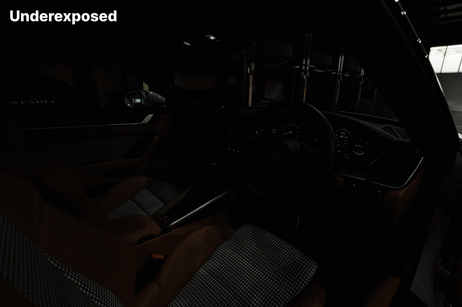 Bracketed Exposure for Car Interior