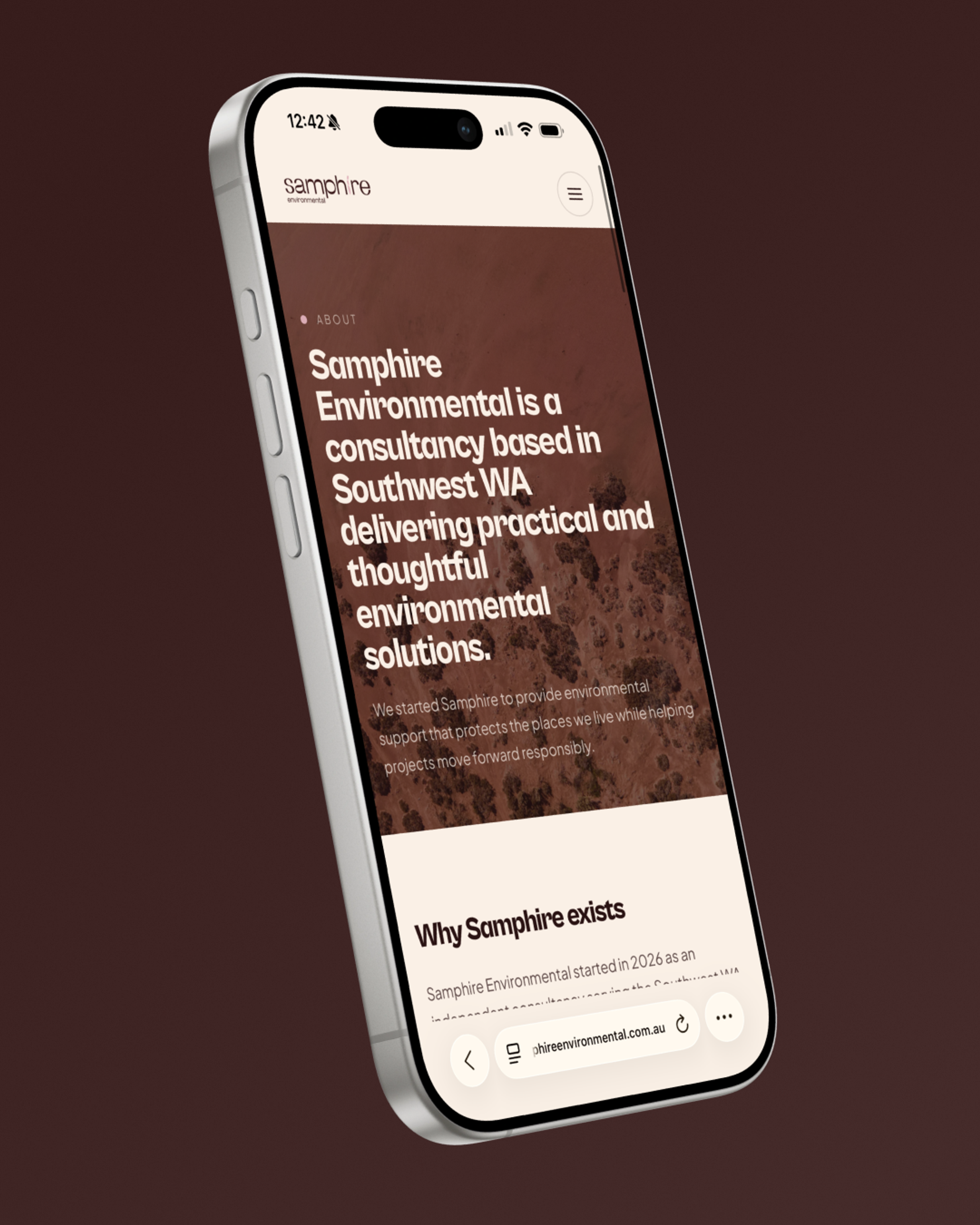 Samphire Environmental Mockup #3 iPhone