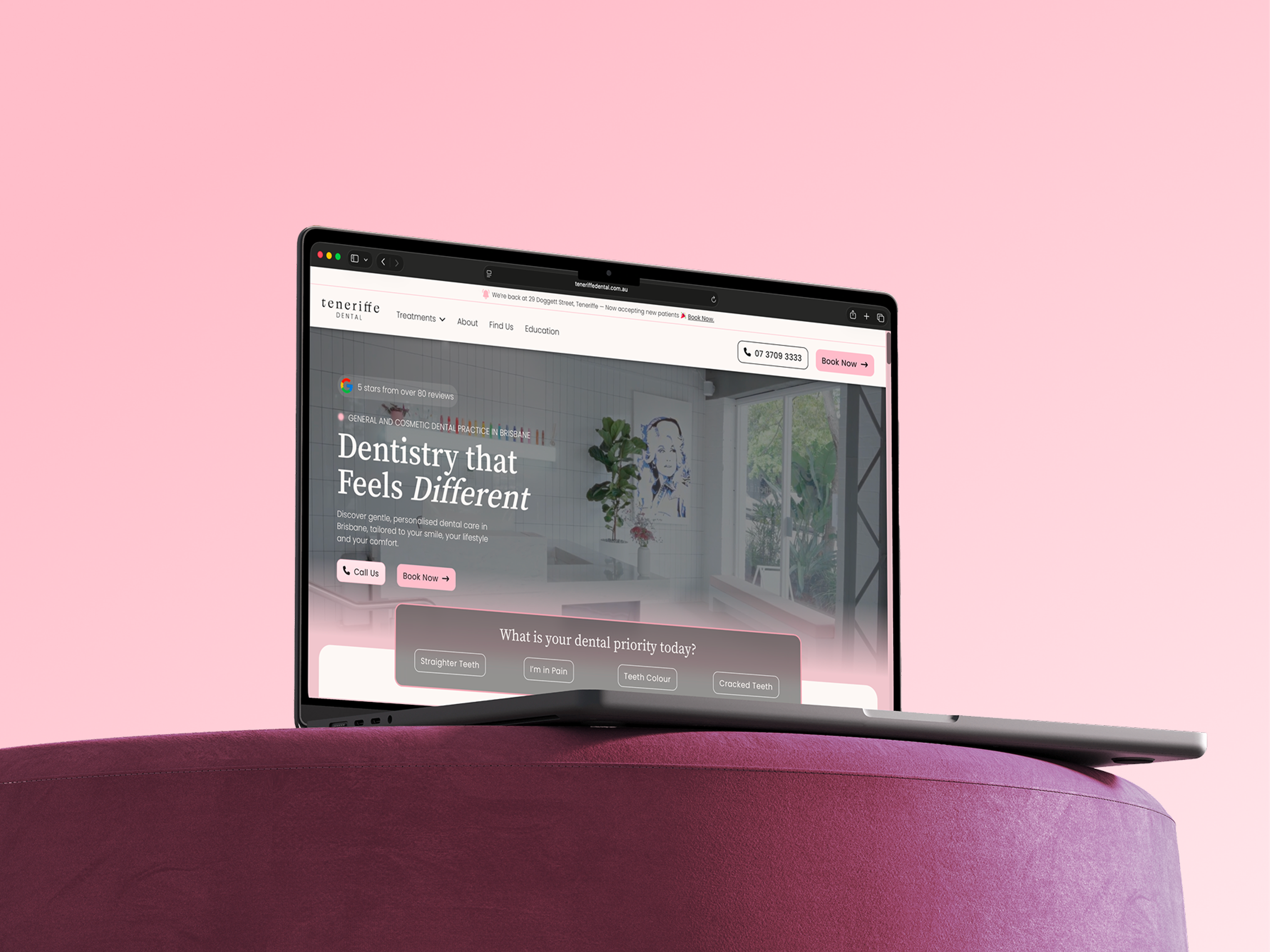 Teneriffe Dental Website Mockup 1