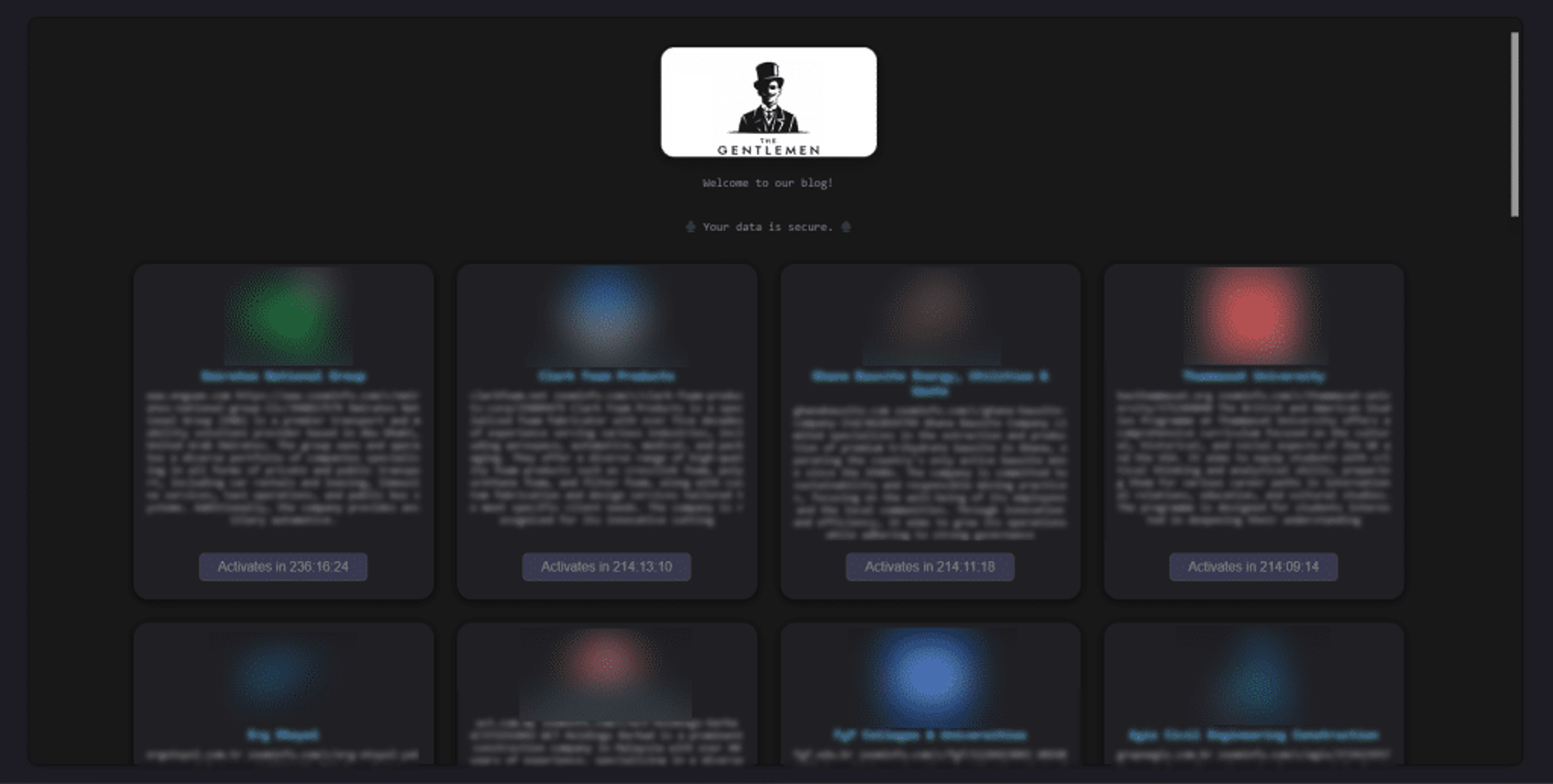 Gentlemen ransomware leak site