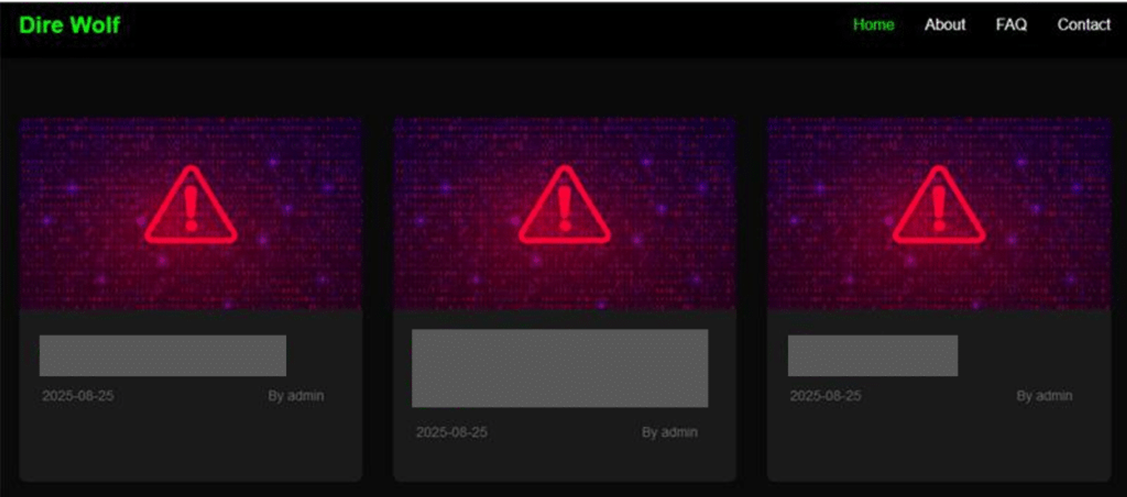Dire Wolf ransomware-leak site