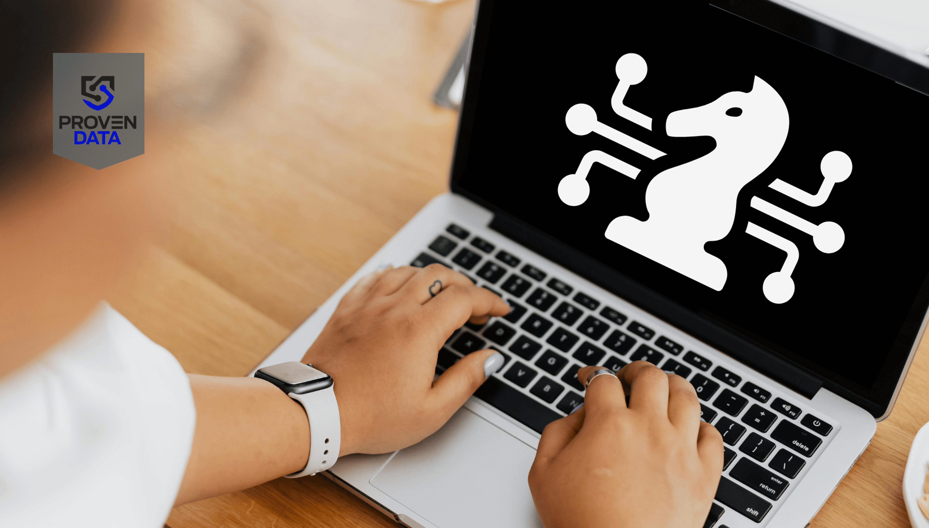 laptop with the horse chess piece symbolyzing the trojan horse malware