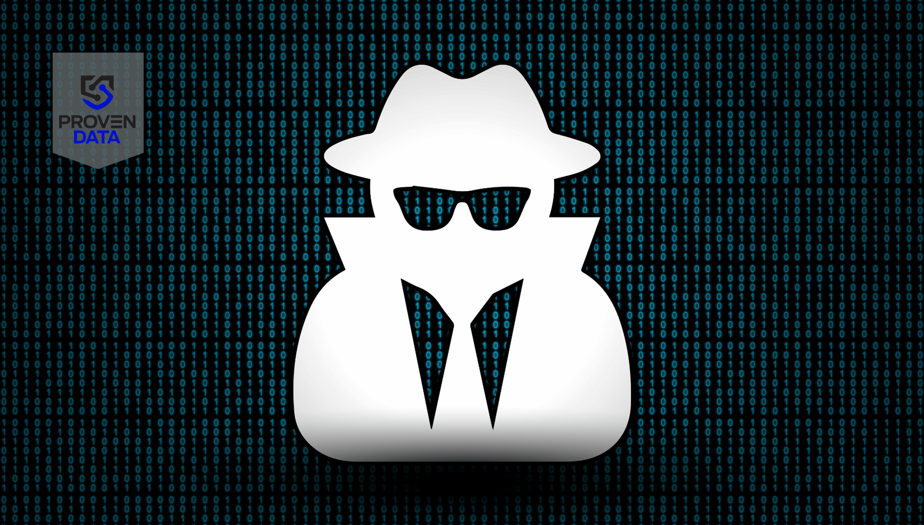 illustration of a spy with a matrix background