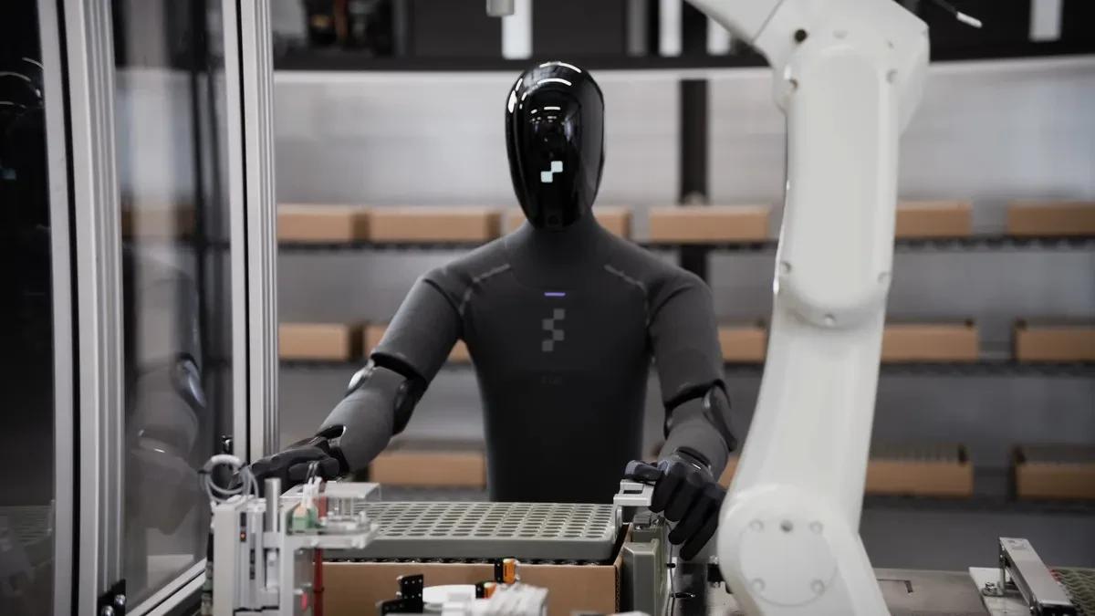 Figure 03 Humanoid in einer Arbeits-Szene.