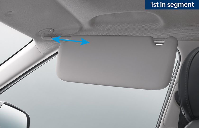 FRONT ROW SLIDING SUNVISOR