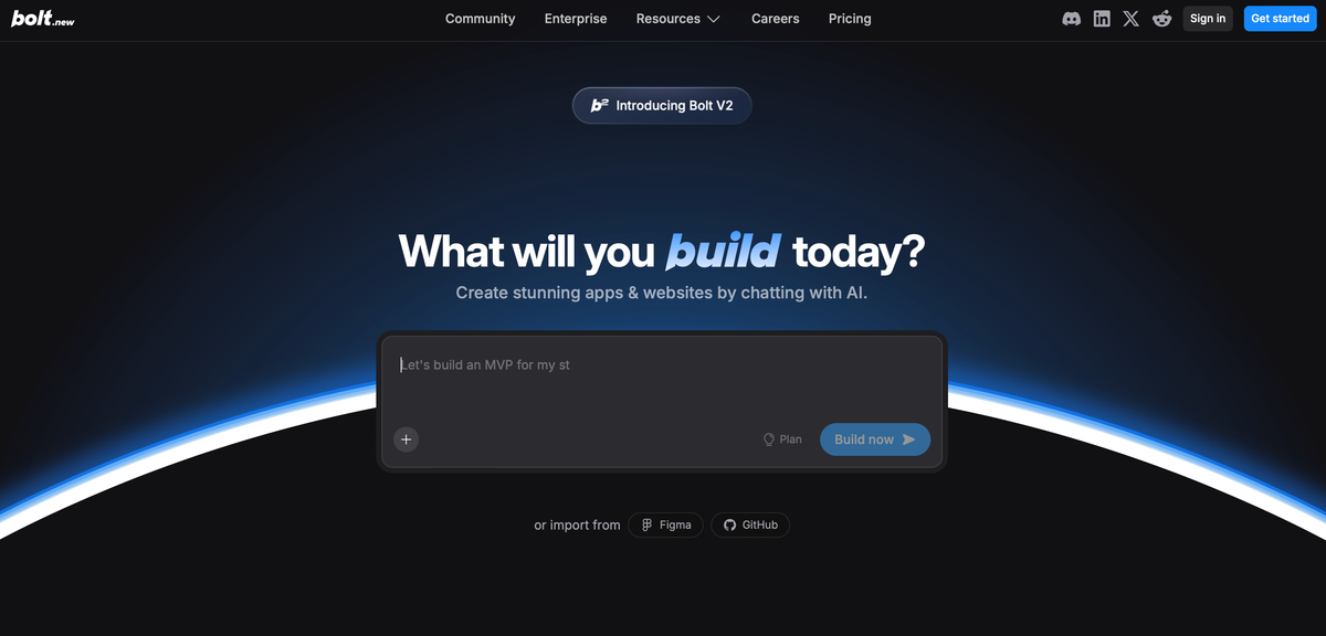 Bolt interface screenshot