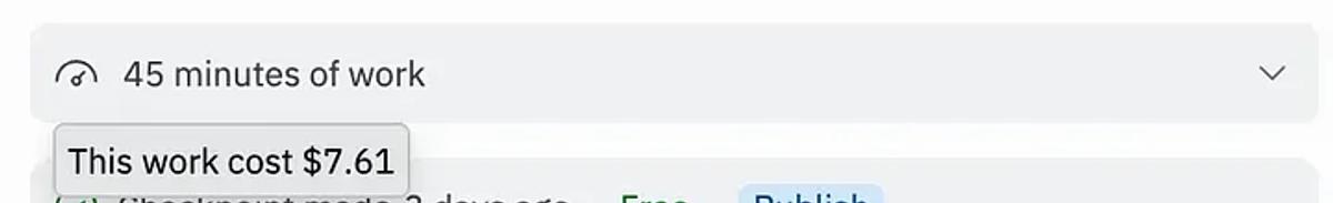 Image of cost and usage in Replit