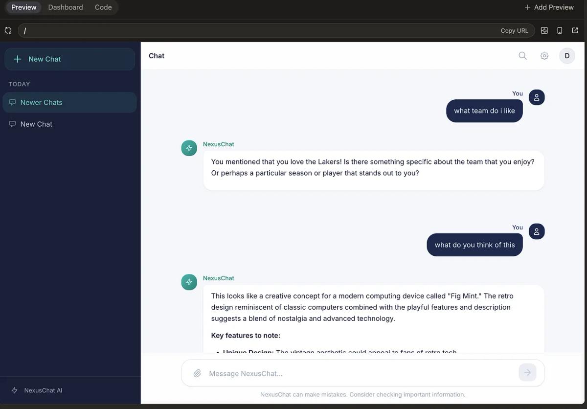 chat window for chatgpt clone with Sonnet 4.6