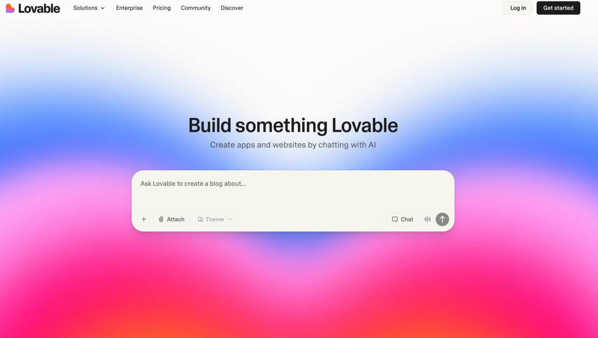 Lovable interface screenshot