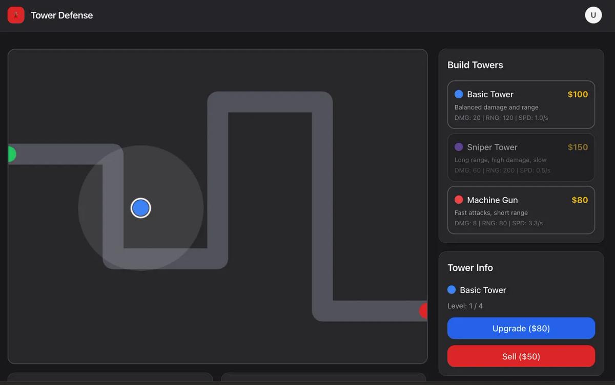 tower defense Sonnet 4.5