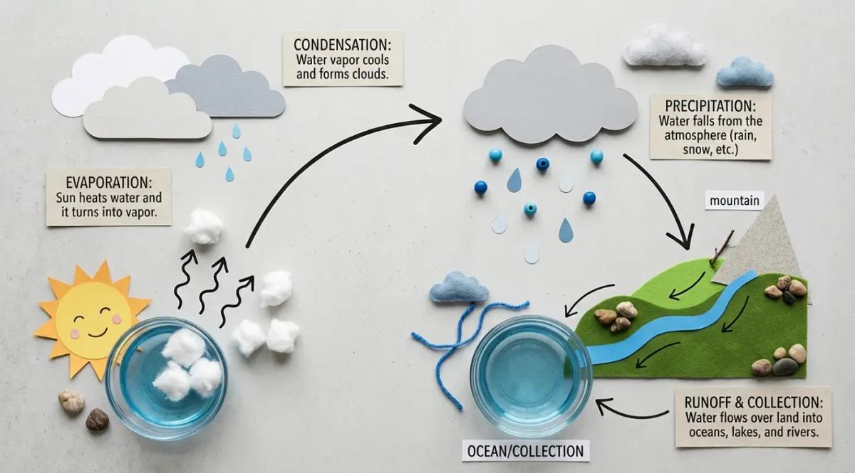 infographic of the cycles of water