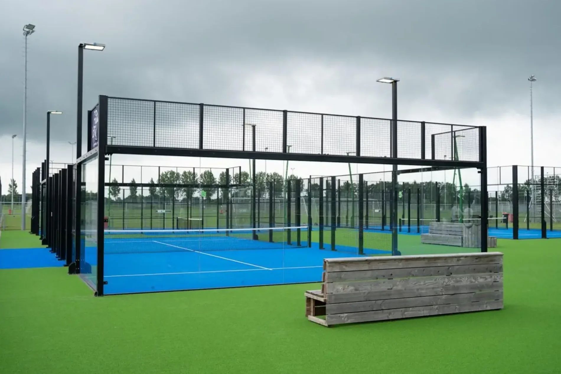 Outdoor panorama padelbaan van I-Padel