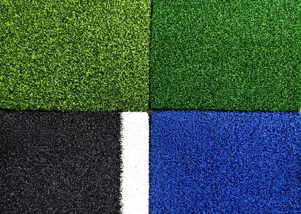 Verschillende kleuren kunstgras voor padelbanen