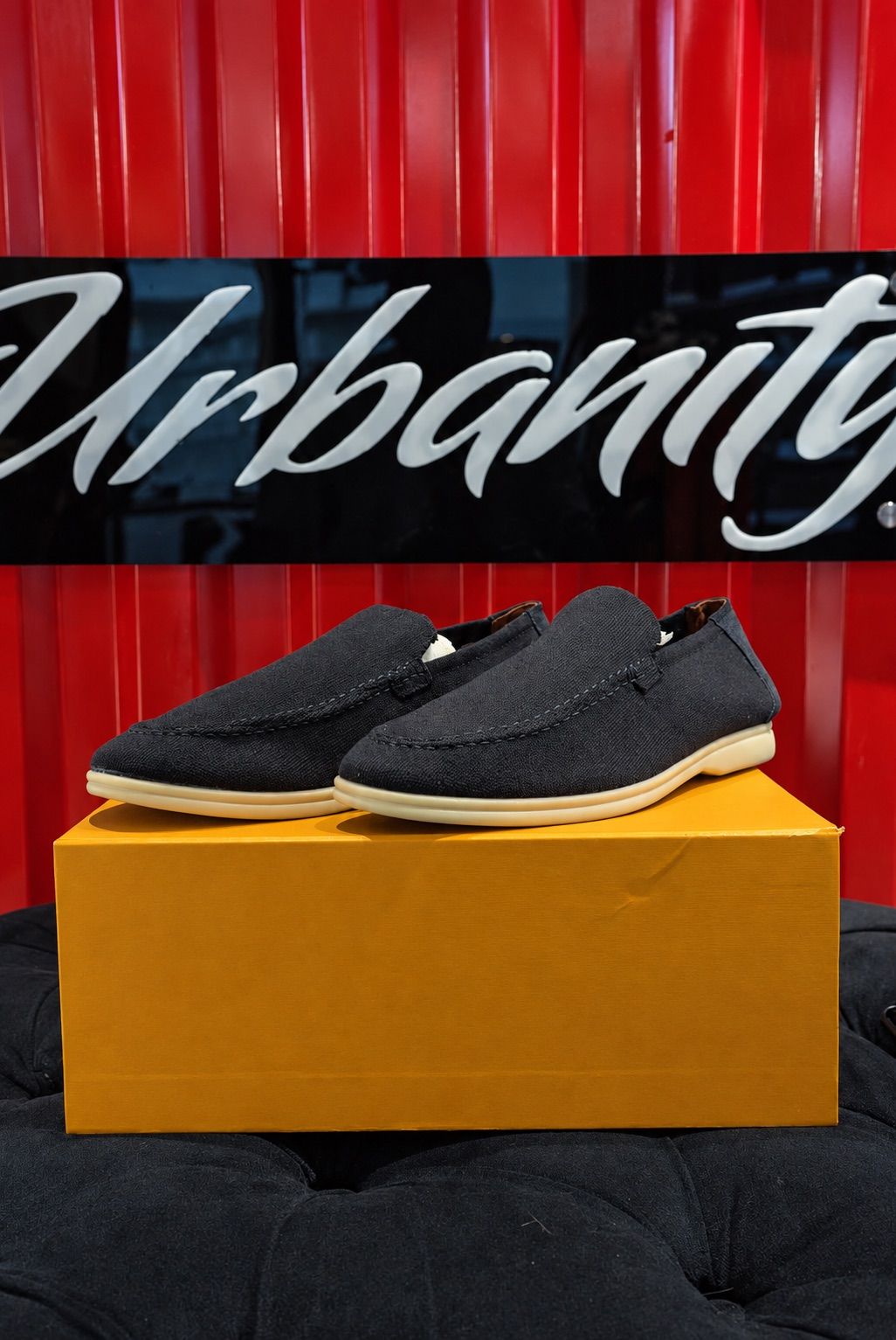 Loro Piana Soho Walk Sneaker - Black Suede, view 3