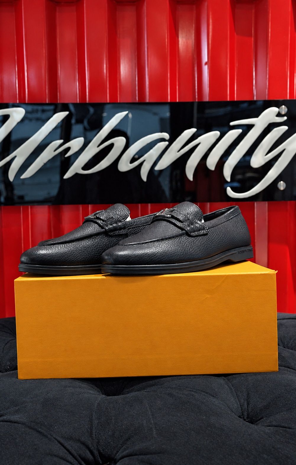 Prada Brushed Leather Loafer - Black, view 2