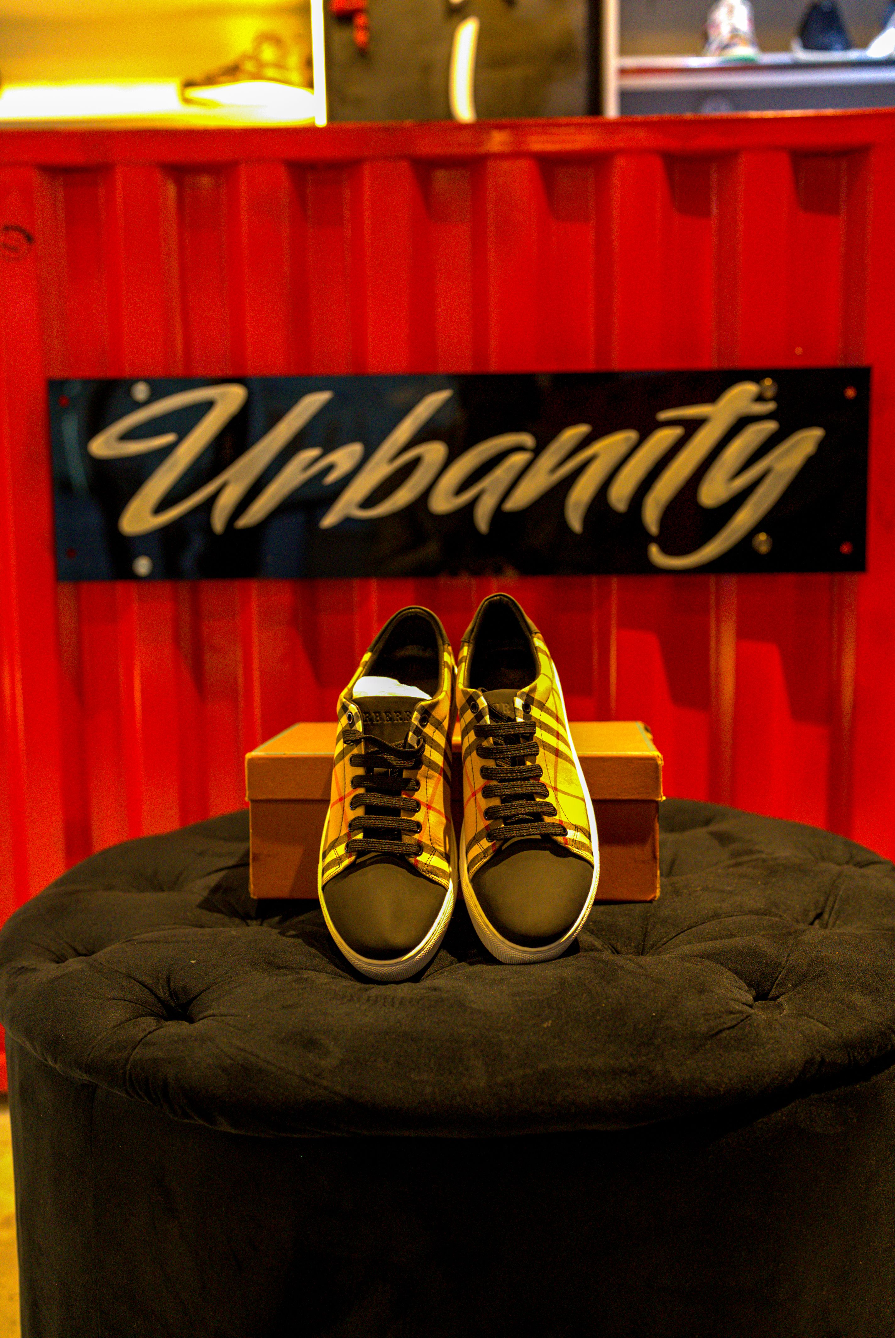 Check Sneaker - Tan/Black