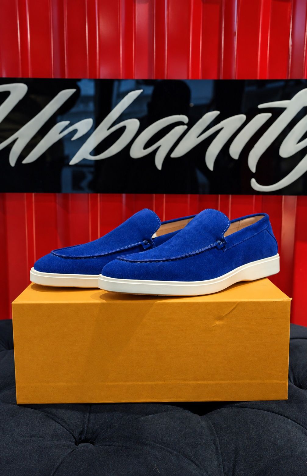 Loro Piana Summer Walk Loafer - Blue Suede, view 3
