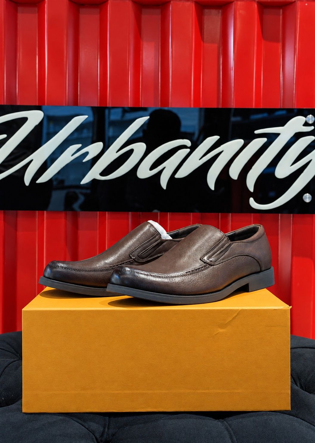 Unknown Unidentified Brown Leather Slip-On Loafer, view 1