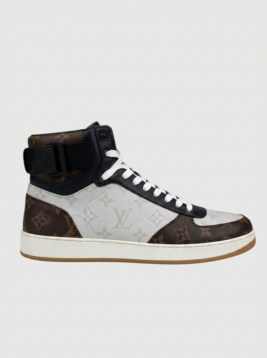 Louis Vuitton High-Top Monogram Canvas Sneaker Boot