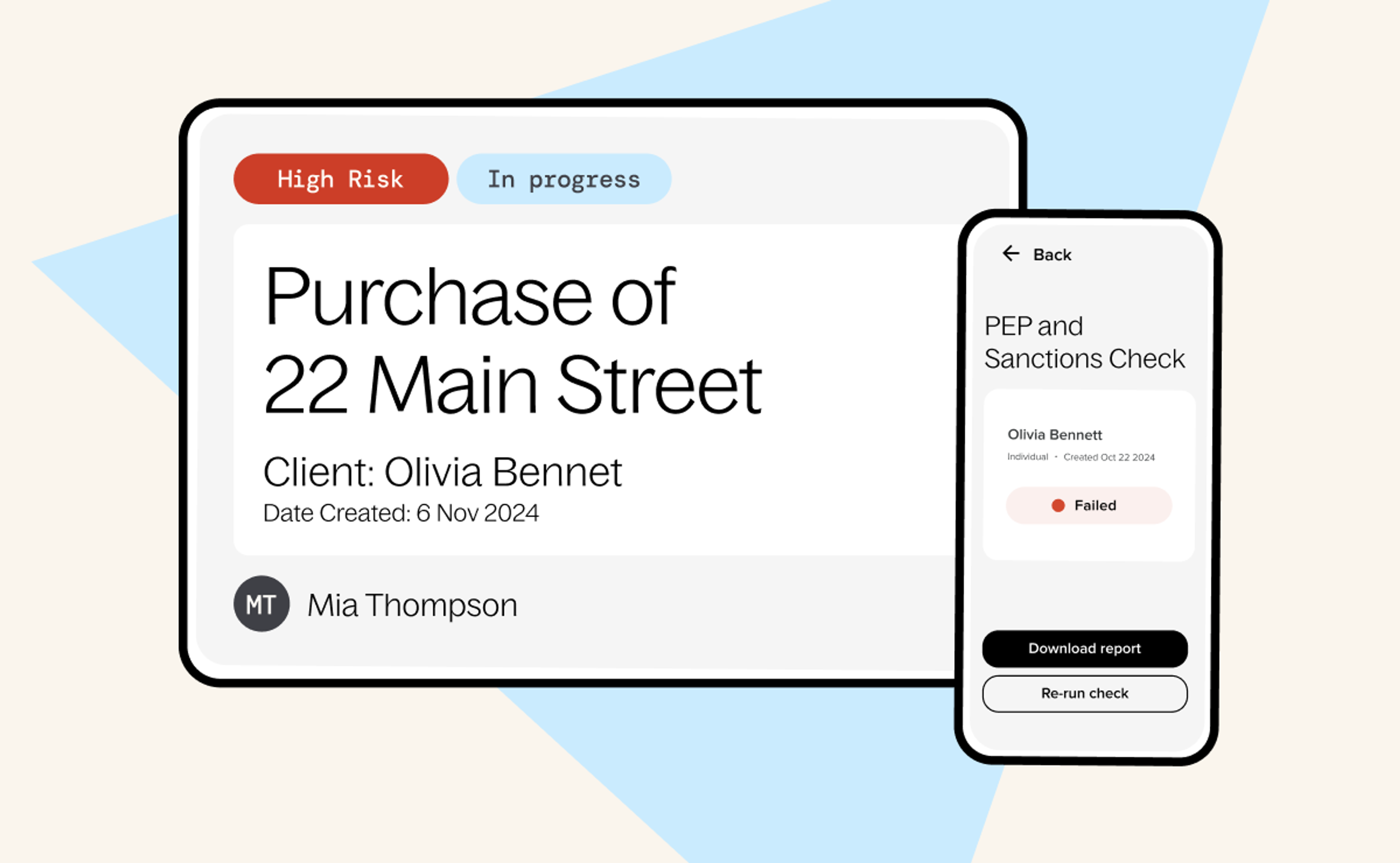 Purchase of 22 main street tablet and iphone 