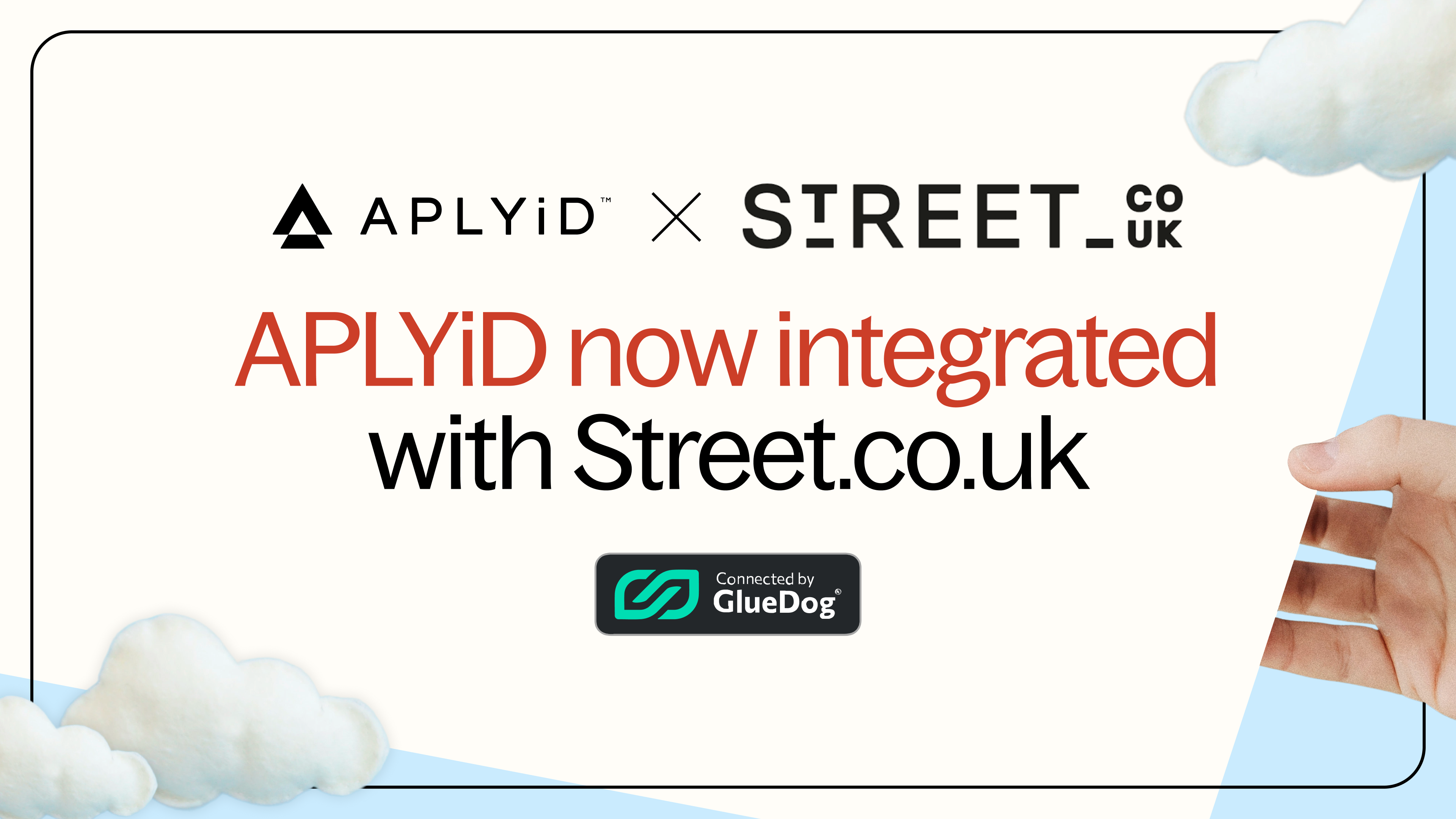 APLYiD integrates with Street, connected by Gluedog