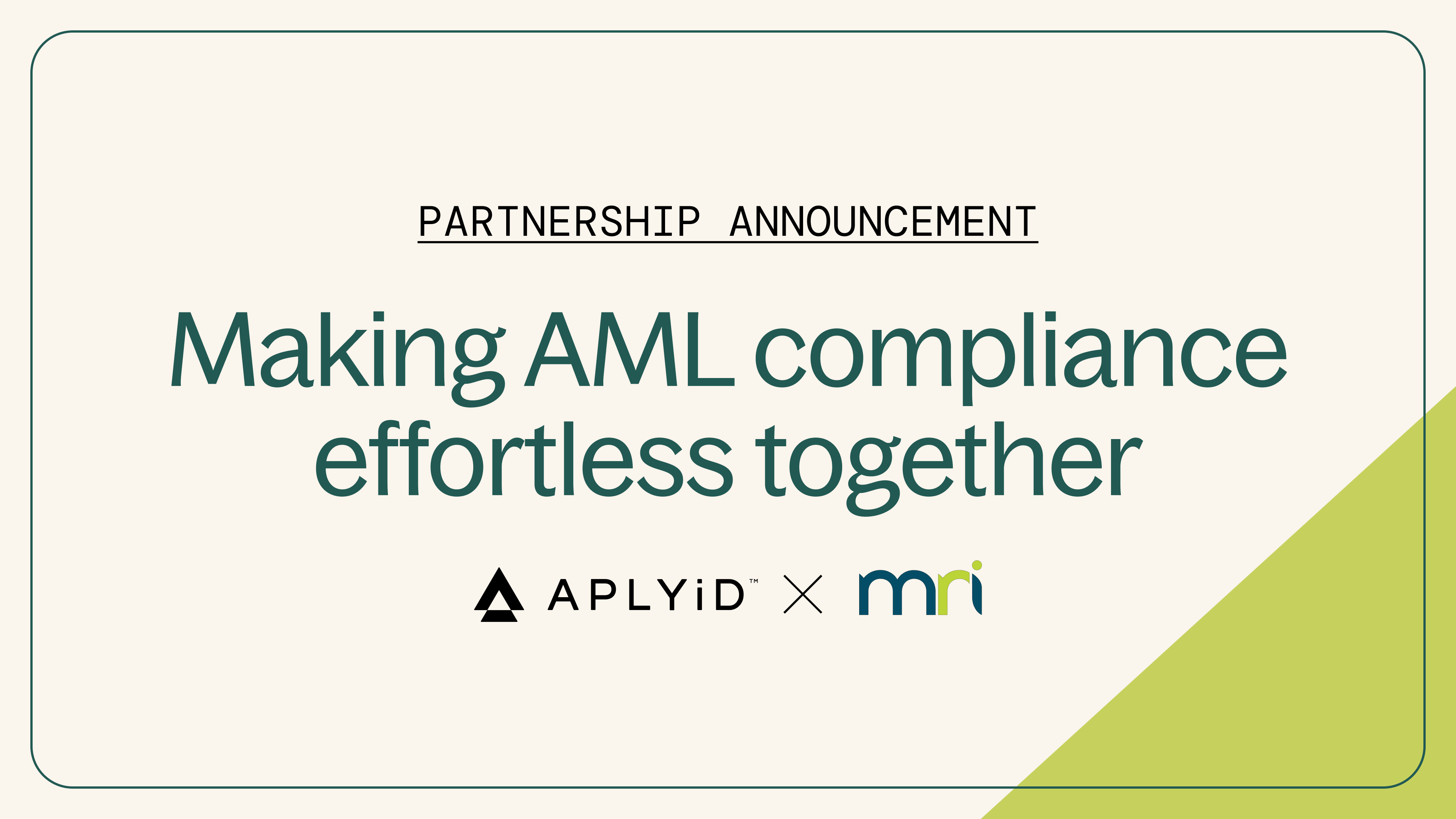 APLYiD and MRI Software join forces to make AML compliance effortless for New Zealand real estate