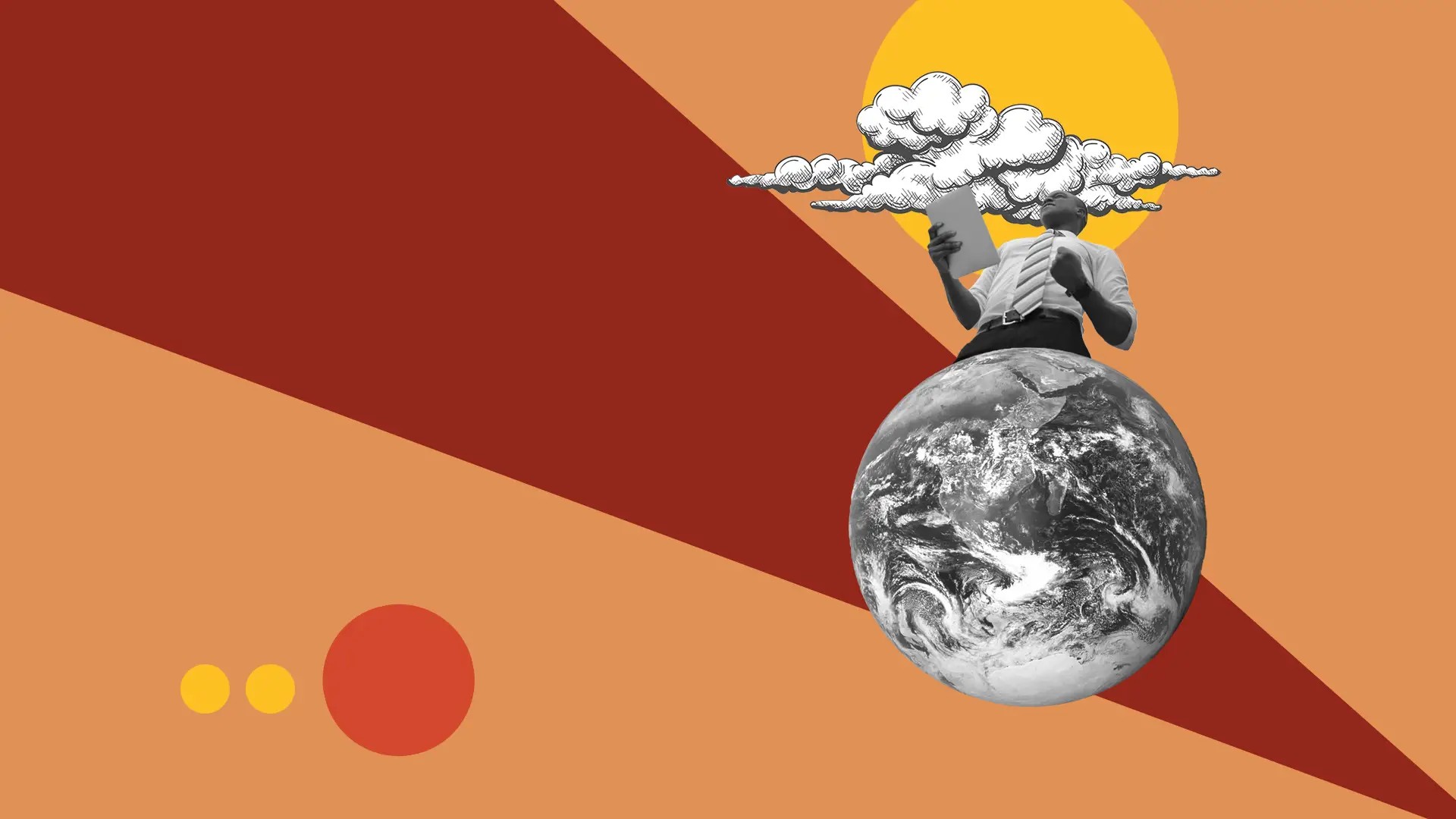 Man with globe
