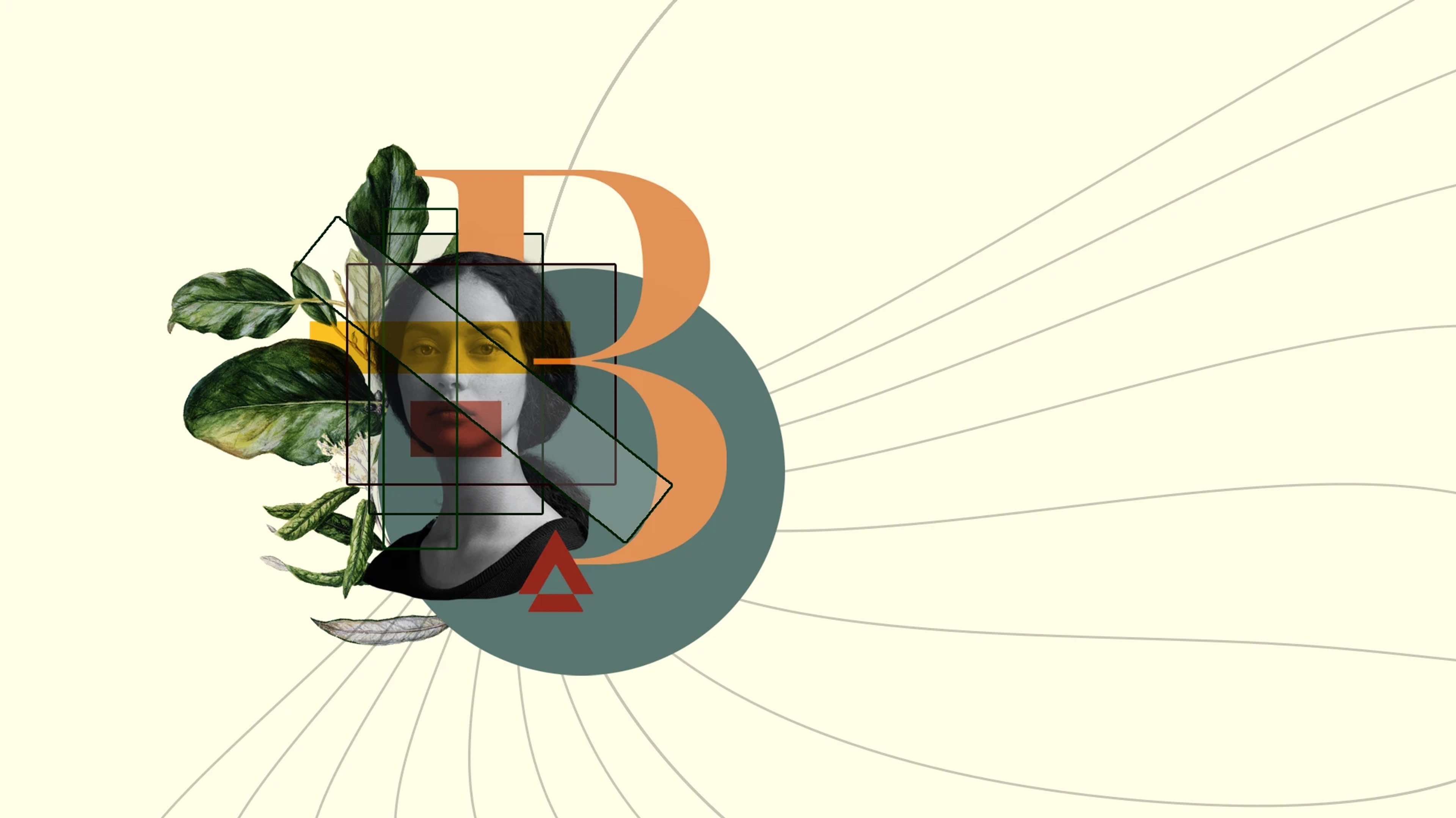 Large letter B with floral graphics and APLYiD logo