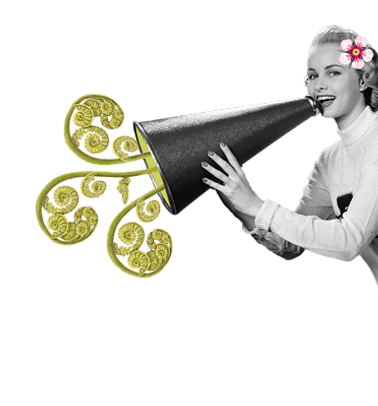 Women with megaphone