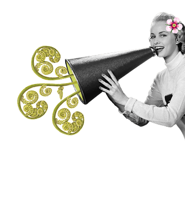 Women with megaphone