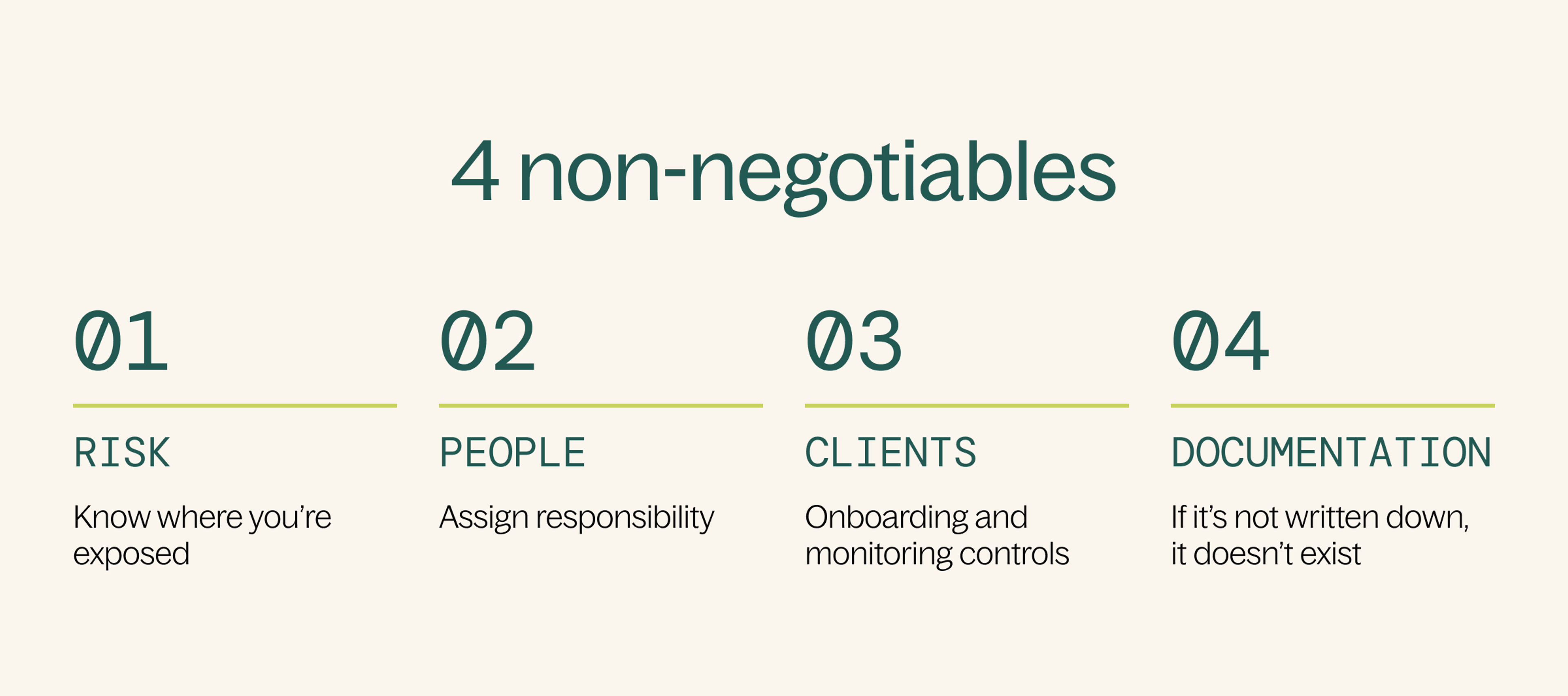 4 non-negotiables for Tranche 2