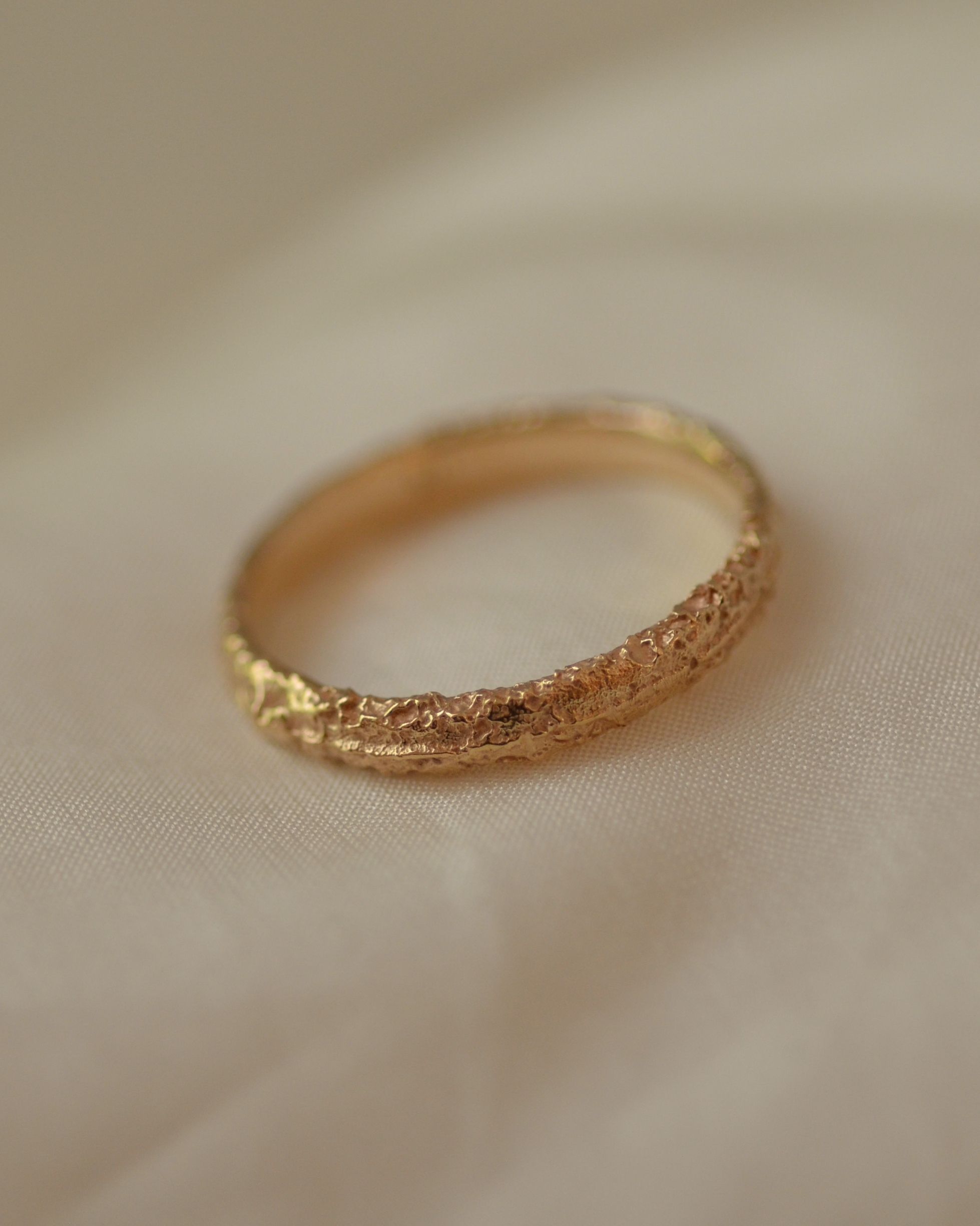 Textured salt band on cream silk