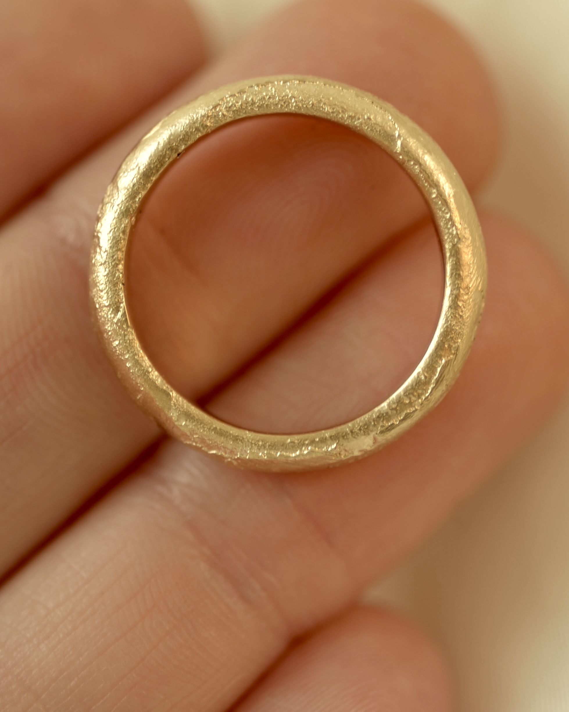 Cast Ring on hand for scale