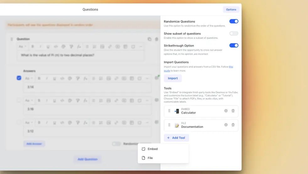 Quiz Enhancement: Multi-Layout, External Tools Integration & Video Feedback