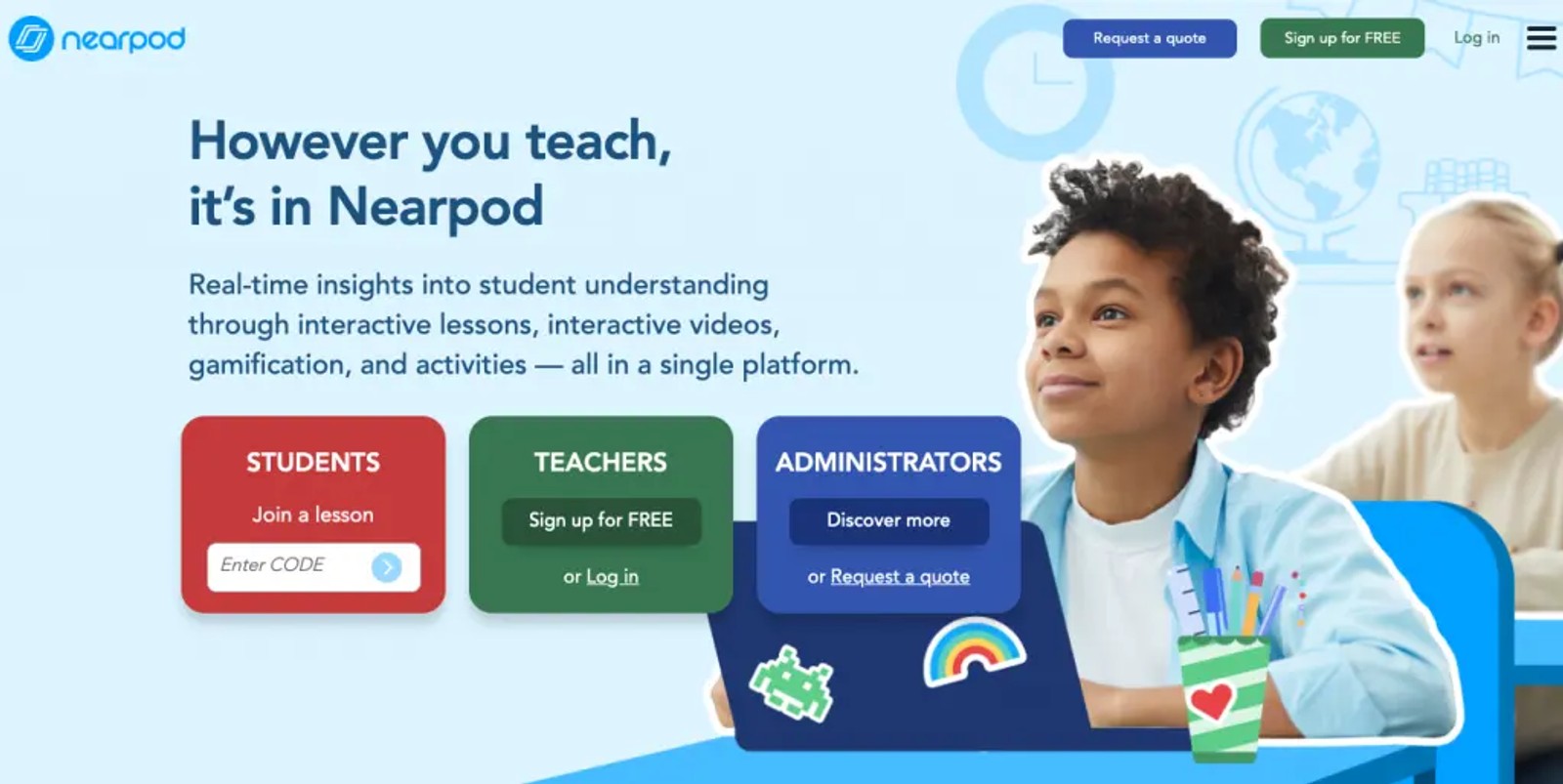 Nearpod is a cloud-based learning management software perfect for student engagement