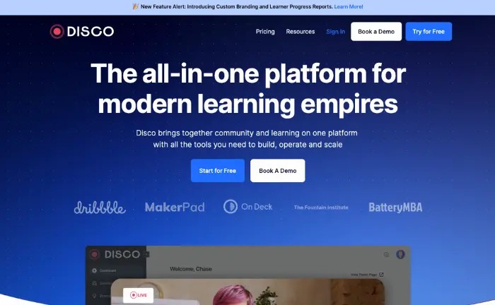 Disco.co social learning platform overview before reviewing alternatives