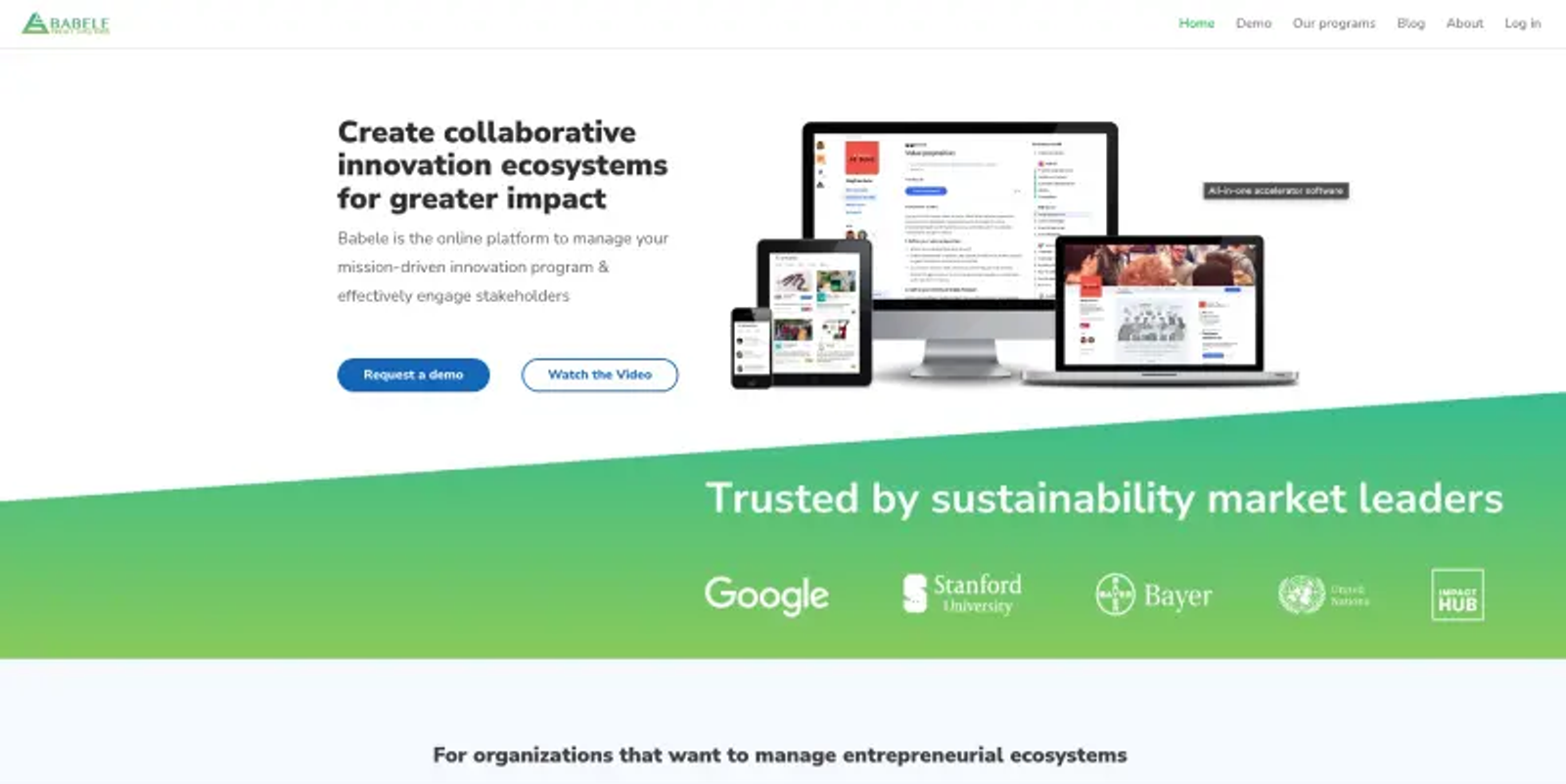 Software for Managing Startup Accelerator
