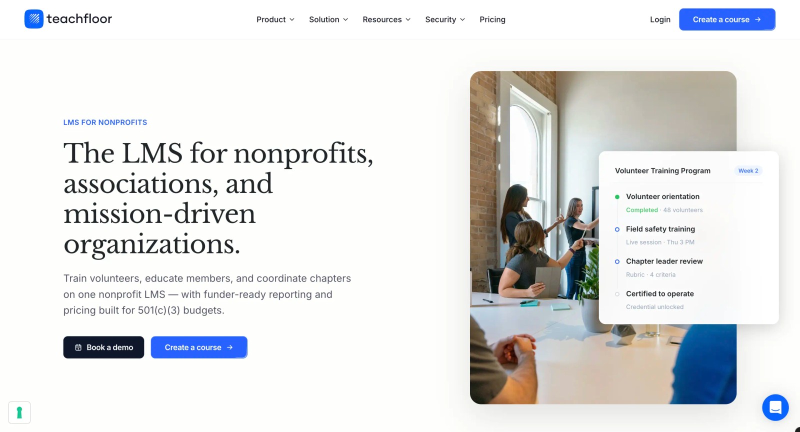 Teachfloor for nonprofits
