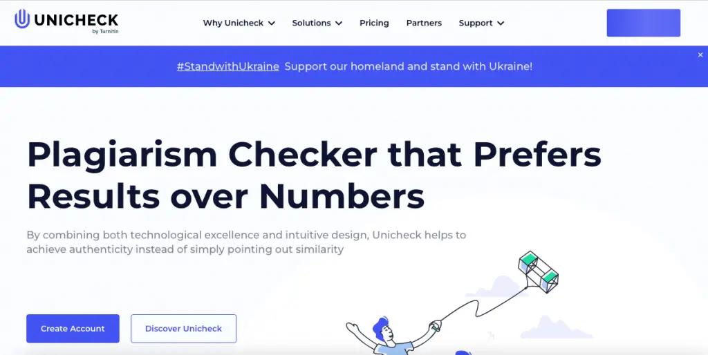 UniCheck is the best online plagiarism checker for universities.