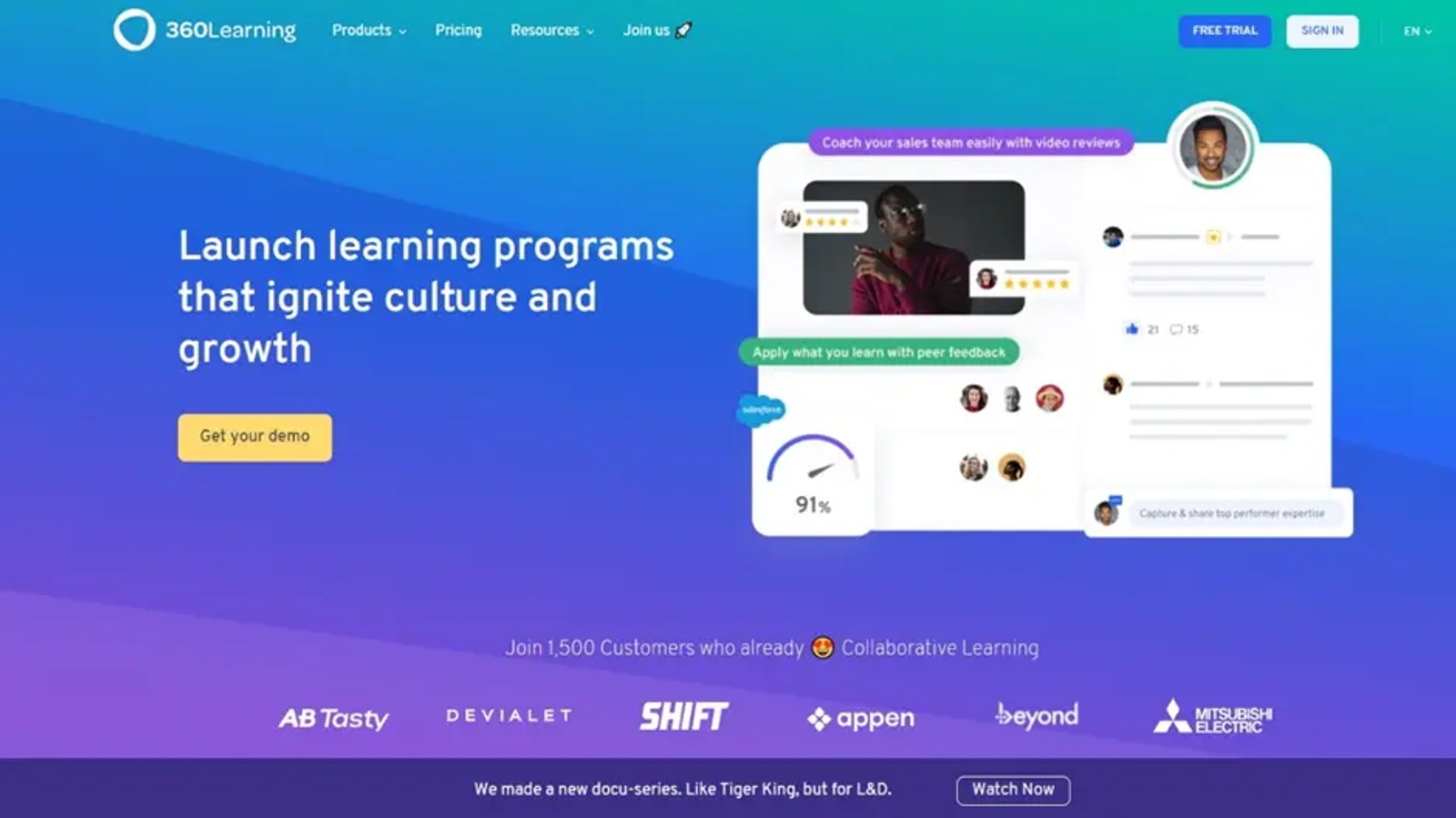 360Learning collaborative course platform interface