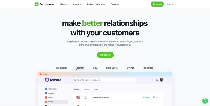 Bettermode interface — skool alternatives