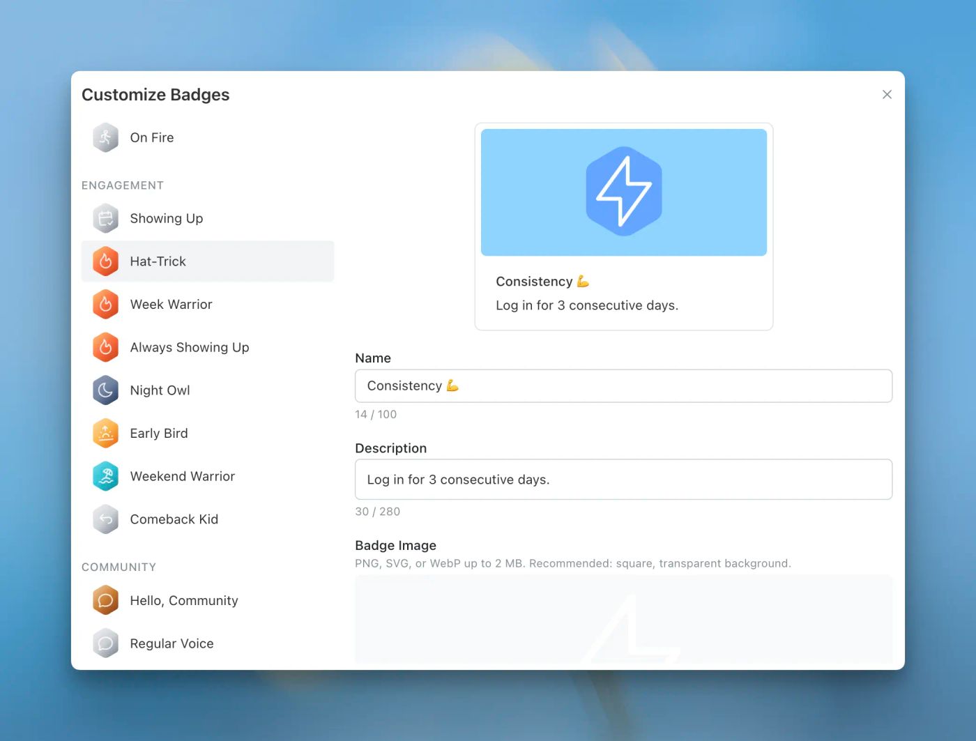 Customize Achievements to Match Your Brand