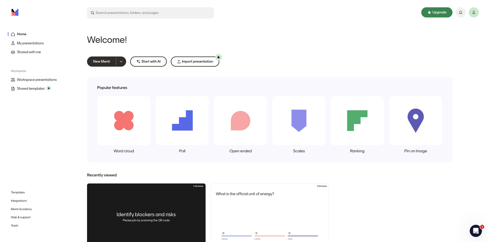 Mentimeter Features Overview