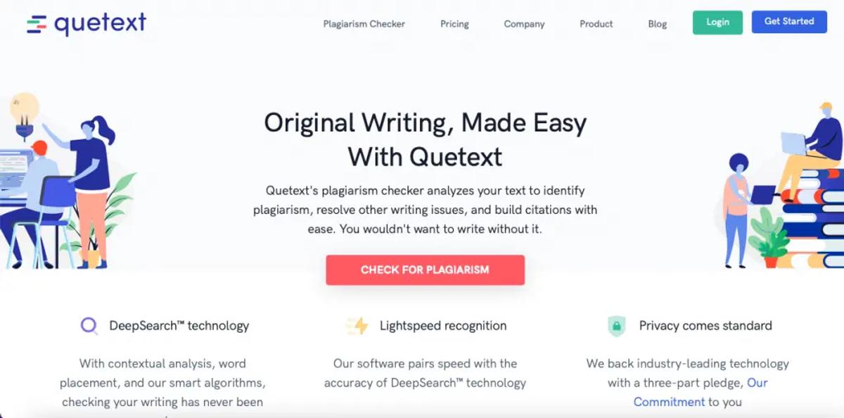 Quetext is the best online plagiarism checker for contextual bulk checks.
