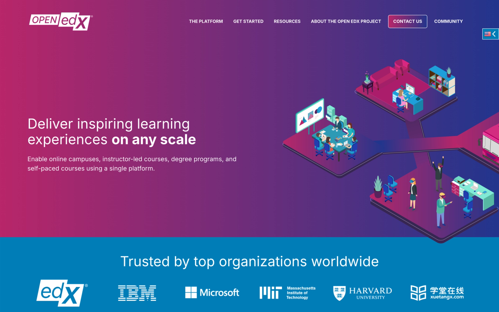 Open edX homepage