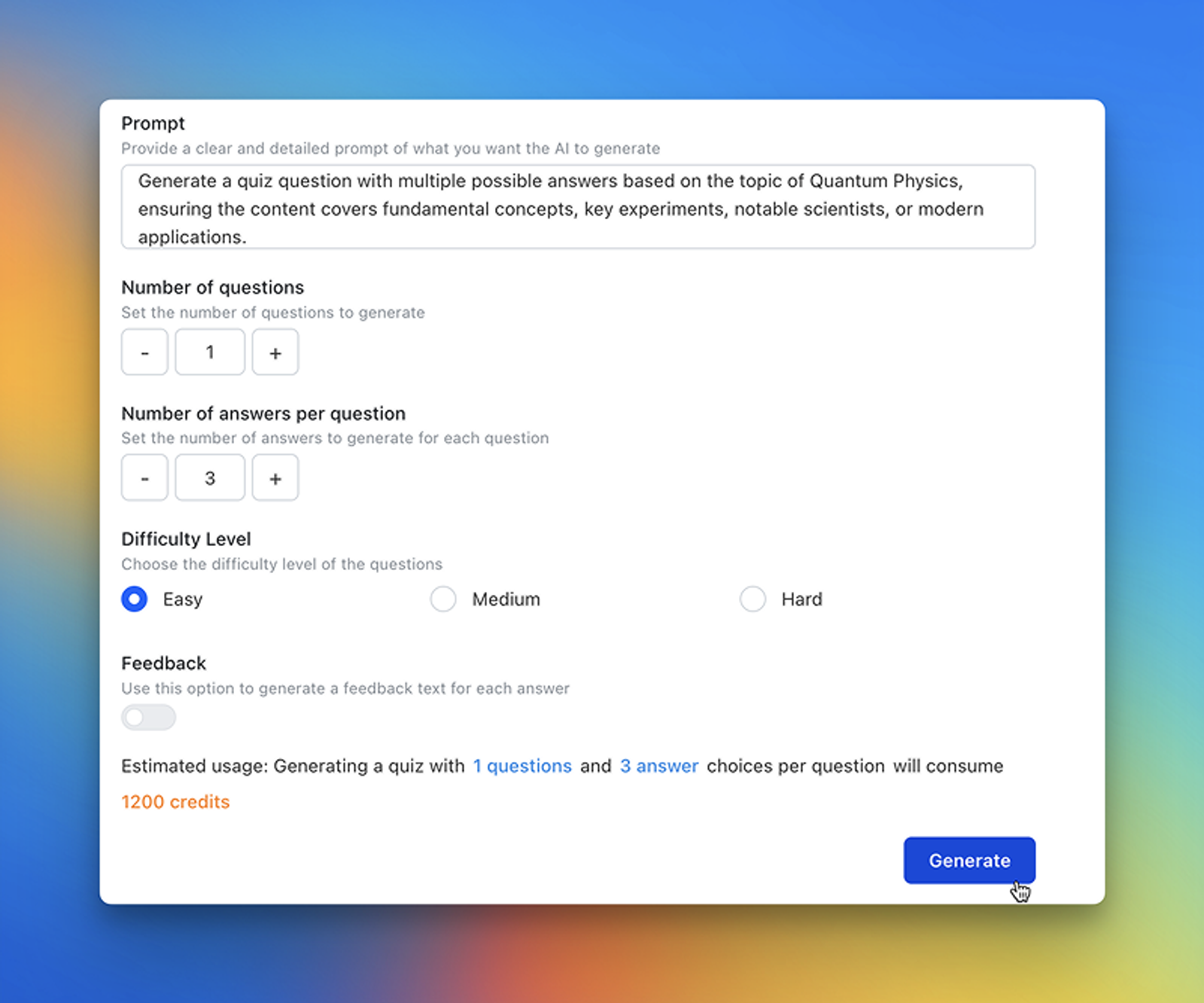 AI Quiz Generator